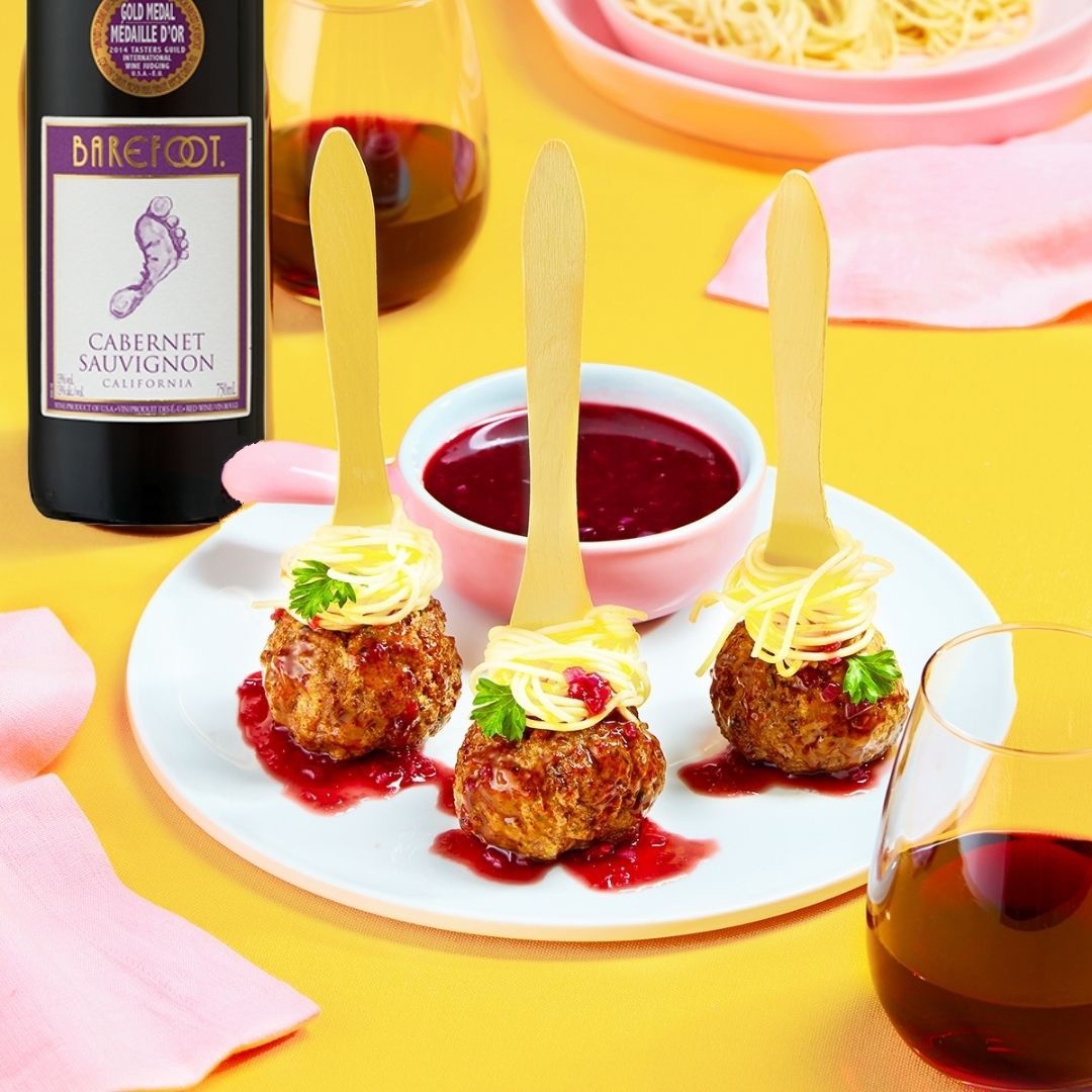 Spaghetti & Meatball Bites Recipe Barefoot Wine & Bubbly